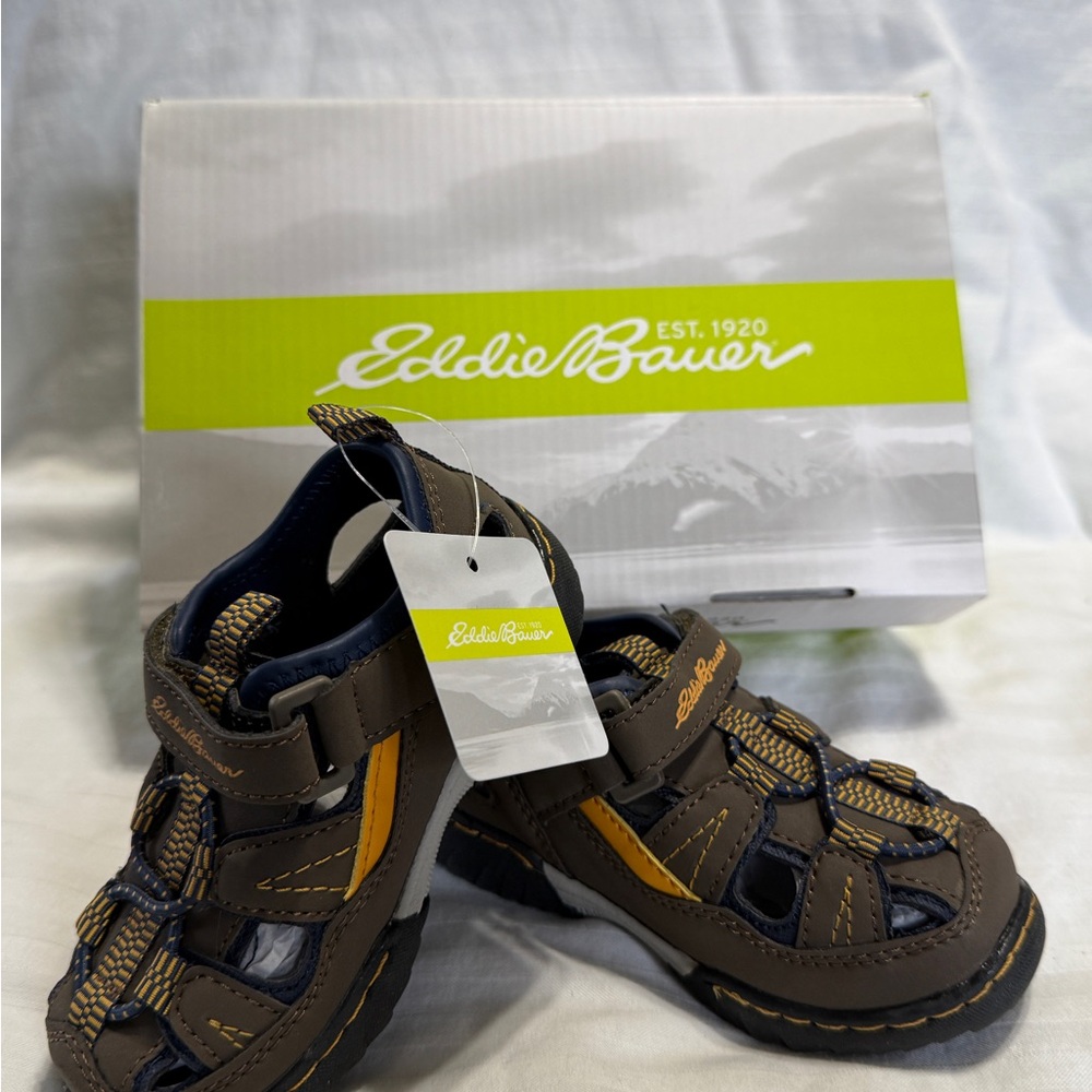 Eddie Bauer Kids Sandals - Brown and Navy